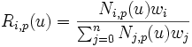 R_{i,p}(u)=\frac{N_{i,p}(u)w_{i}}{\sum_{j=0}^{n}N_{j,p}(u)w_{j}}