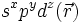 s^x p^y d^z(\vec{r})